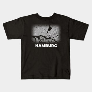 Hamburg City Map - White Design Kids T-Shirt